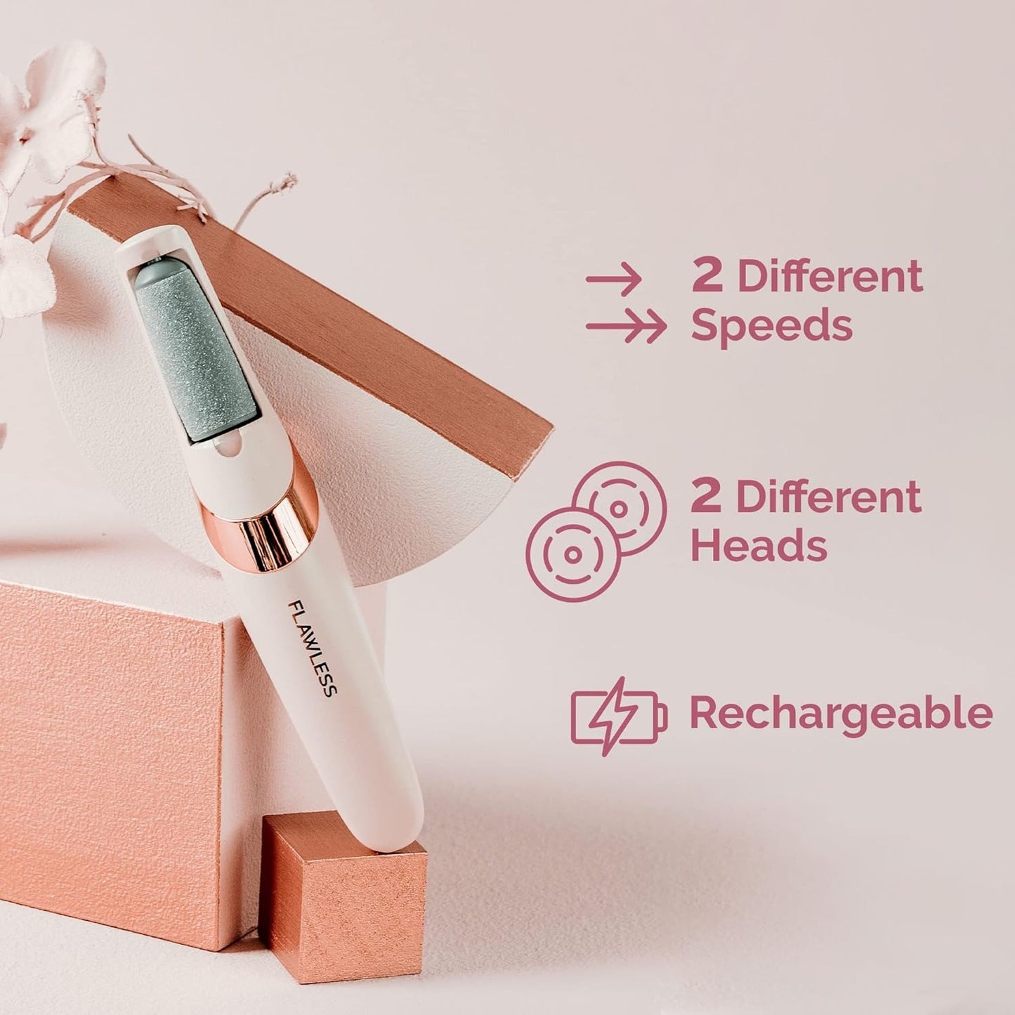 Rechargeable Electric Pedi Foot Filer Effective Callus Remover For Soft Smooth Feet