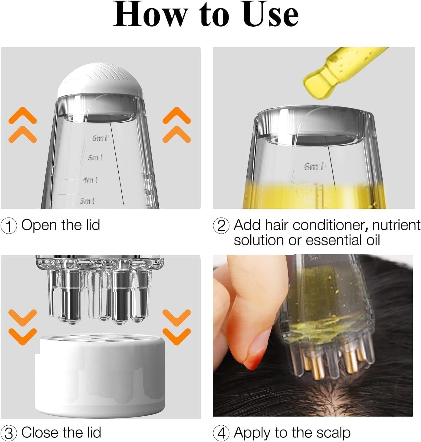 Oil Applicator Scalp Hair Comb – Mess Free Hair Oil Solution